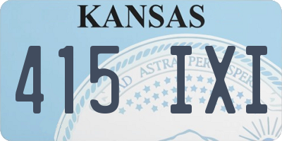 KS license plate 415IXI