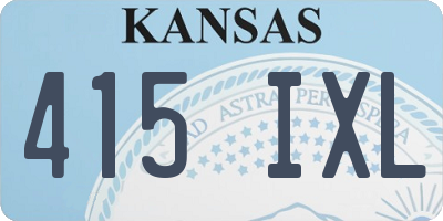 KS license plate 415IXL