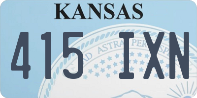 KS license plate 415IXN