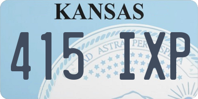 KS license plate 415IXP