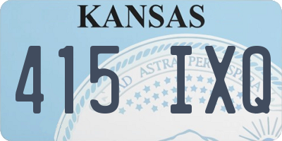 KS license plate 415IXQ