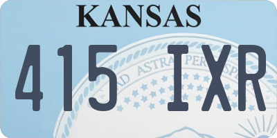 KS license plate 415IXR