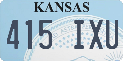 KS license plate 415IXU