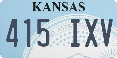 KS license plate 415IXV