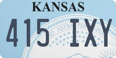 KS license plate 415IXY