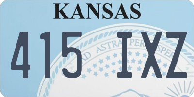 KS license plate 415IXZ