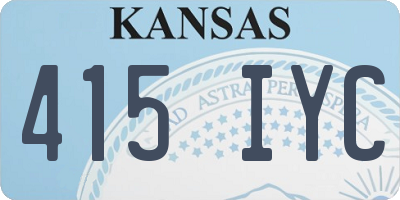 KS license plate 415IYC