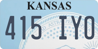 KS license plate 415IYO