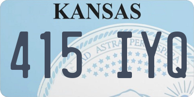 KS license plate 415IYQ