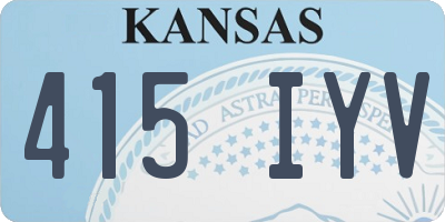 KS license plate 415IYV