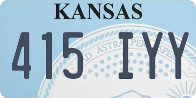 KS license plate 415IYY