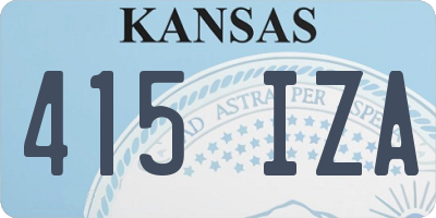 KS license plate 415IZA