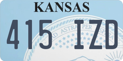KS license plate 415IZD