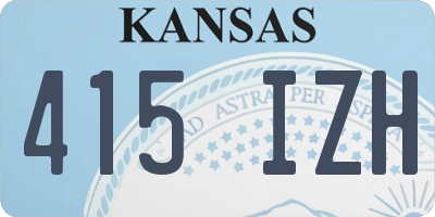 KS license plate 415IZH
