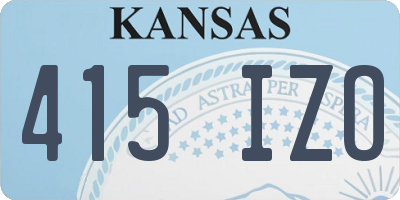 KS license plate 415IZO