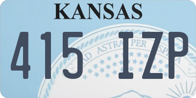KS license plate 415IZP