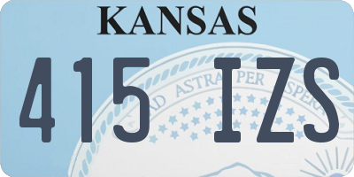KS license plate 415IZS