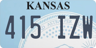KS license plate 415IZW