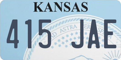 KS license plate 415JAE