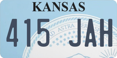 KS license plate 415JAH