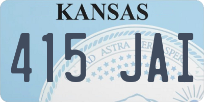 KS license plate 415JAI