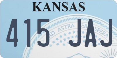 KS license plate 415JAJ