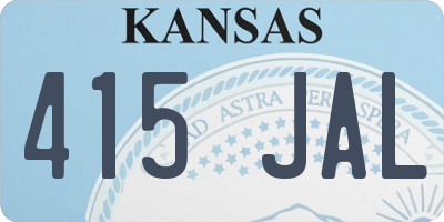 KS license plate 415JAL