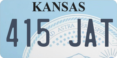 KS license plate 415JAT