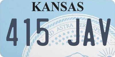 KS license plate 415JAV