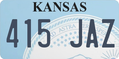 KS license plate 415JAZ