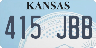 KS license plate 415JBB