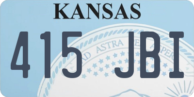 KS license plate 415JBI