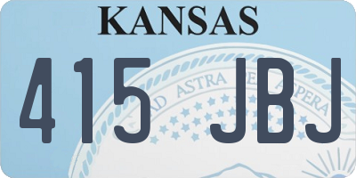 KS license plate 415JBJ