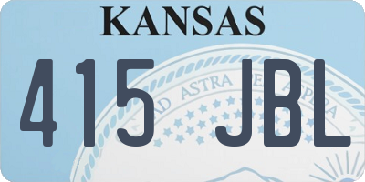 KS license plate 415JBL