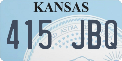 KS license plate 415JBQ