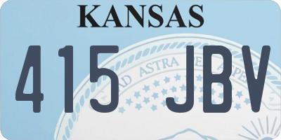 KS license plate 415JBV