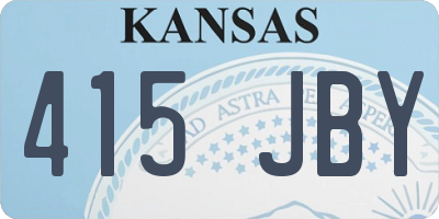 KS license plate 415JBY