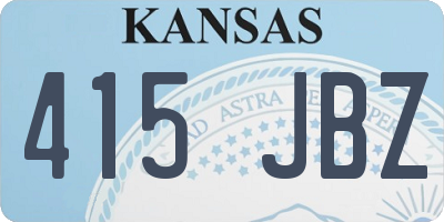 KS license plate 415JBZ