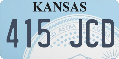KS license plate 415JCD