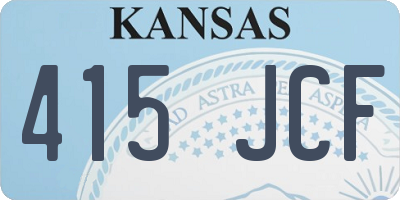 KS license plate 415JCF