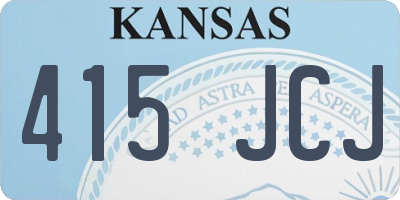 KS license plate 415JCJ