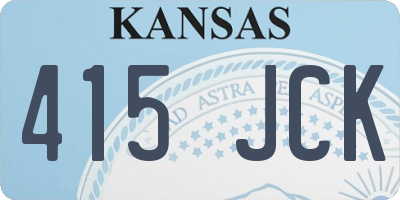 KS license plate 415JCK