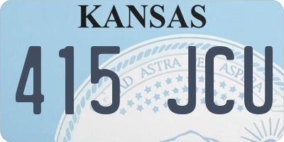 KS license plate 415JCU