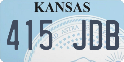 KS license plate 415JDB