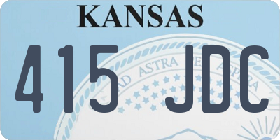 KS license plate 415JDC