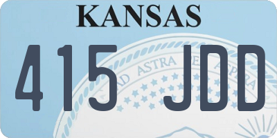 KS license plate 415JDD