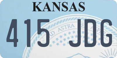 KS license plate 415JDG