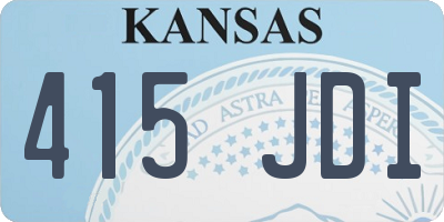 KS license plate 415JDI