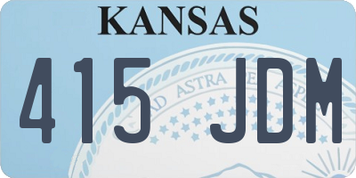 KS license plate 415JDM