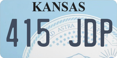 KS license plate 415JDP